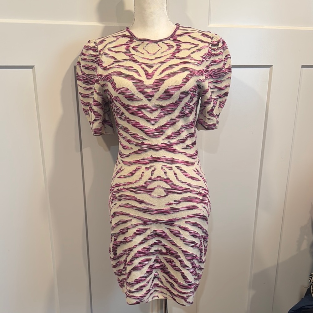 Pink and Cream Free People Patterned Dress